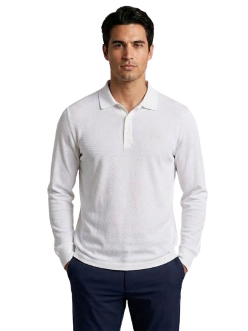 Adidas Climacool Long Sleeve Golf Men's Athletic Shirt, White, 1/4 Button, sz XL
